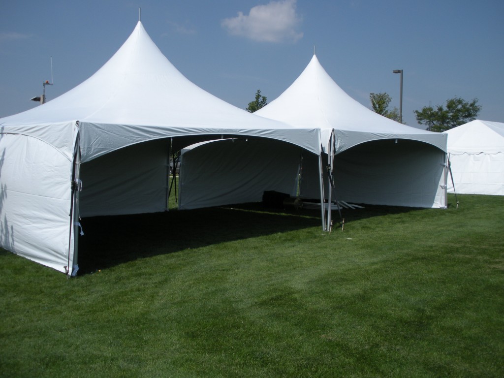 40' x 20' tent rental with side walls attached